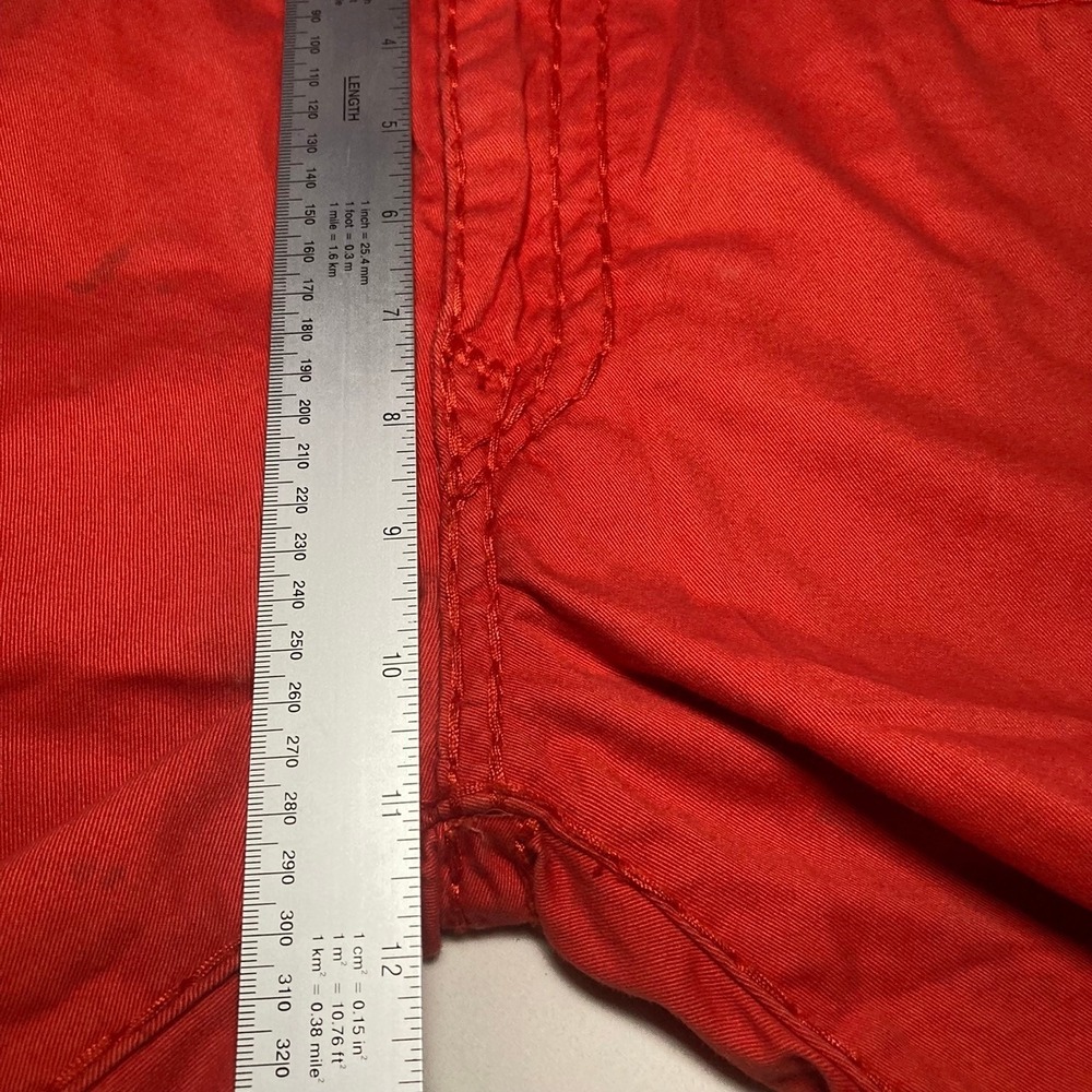 True Religion Ricky Jeans Mens 38x33 Relaxed Straight Flap Pocket Blood Orange - Picture 5 of 9